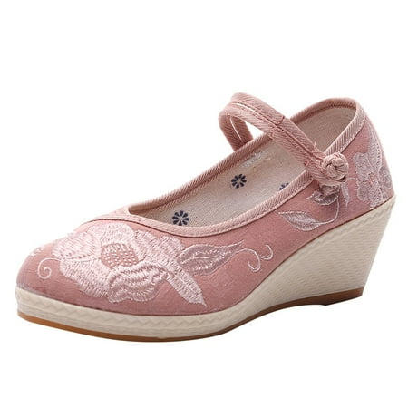 Wesracia Women s Wedges Embroidered Canvas Shoes Chinese Style Soft Bottom Casual Shoes
Wesracia Women s Wedges Embroidered Canvas Shoes Chinese Style Soft Bottom Casual Shoes