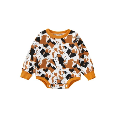 Frobukio Toddler Baby Boys Girls Romper Contrast Color Bodysuit Casual Printed Long Sleeve Round Neck Bodysuit Brown 18-24 Months
Frobukio Toddler Baby Boys Girls Romper Contrast Color Bodysuit Casual Printed Long Sleeve Round Neck Bodysuit Brown 18-24 Months