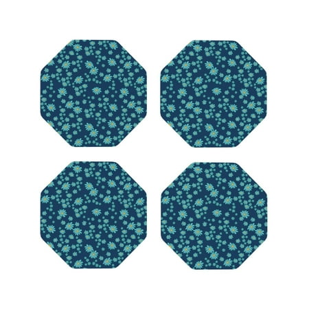 Leather Coasters Set of 4 - Light Blue Daisies Flowers Lightweight Non-Slip Drink Coasters for Desk Anti-Scalding Desk Cup Coasters for Office Table Decor Octagon
Leather Coasters Set of 4 - Light Blue Daisies Flowers Lightweight Non-Slip Drink Coasters for Desk Anti-Scalding Desk Cup Coasters for Office Table Decor Octagon