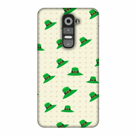 LG G2 D802 Case, Premium Handcrafted Printed Designer Hard Snap on Shell Case Back Cover with Screen Cleaning Kit for LG G2 D802 - Irish Hats - Green