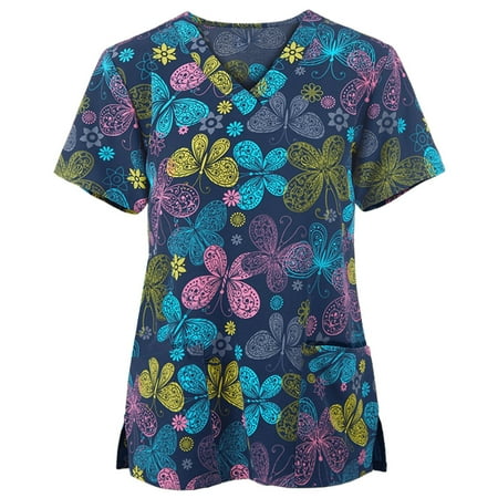 UDAXB Womens Nursing Scrub Tops Valentine s Day Love Heart Printed Working Uniform Short Sleeve V-Neck Workwear Blouse T-shirt with Pockets
UDAXB Womens Nursing Scrub Tops Valentine s Day Love Heart Printed Working Uniform Short Sleeve V-Neck Workwear Blouse T-shirt with Pockets