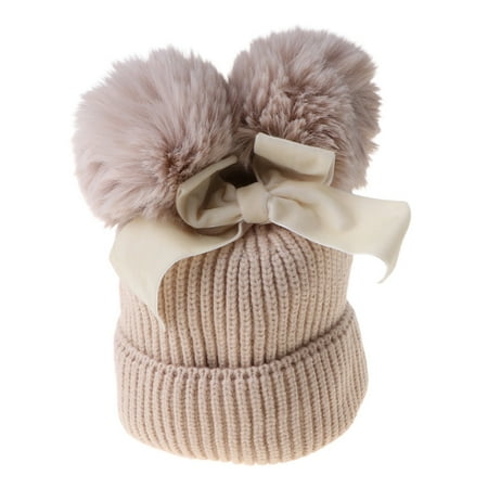 Winter Knitted Kids Baby Girl Hat Warm Thicker Children Infant Beanie Cap Bonnet