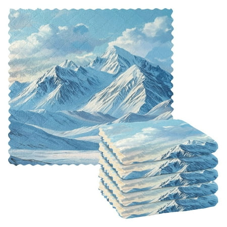 6 Pieces of Kitchen Towels 11x11Inch Kitchen Dish Cloths Kitchen Dish Towels Reuseable Cleaning Cloths Blue Snow Mountain
6 Pieces of Kitchen Towels 11x11Inch Kitchen Dish Cloths Kitchen Dish Towels Reuseable Cleaning Cloths Blue Snow Mountain