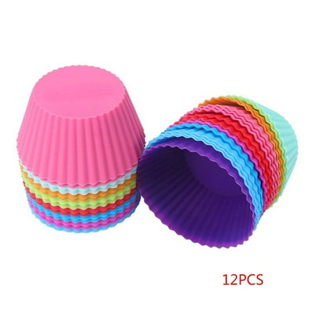 12PCS Small Silicone Colorful Round Cupcake Liners Baking Cups Vibrant Muffin Moulds Color Random
12PCS Small Silicone Colorful Round Cupcake Liners Baking Cups Vibrant Muffin Moulds Color Random