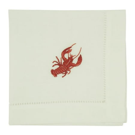 Saro Lifestyle 6038.W20S 20 in. Embroidered Lobster Square Table Napkins White - Set of 4
Saro Lifestyle 6038.W20S 20 in. Embroidered Lobster Square Table Napkins White - Set of 4