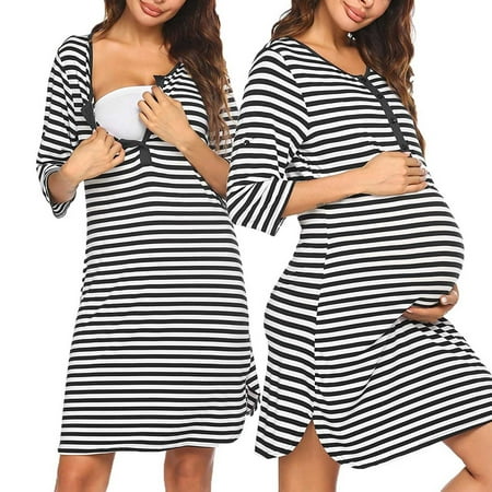CTEEGC Maternity Dresses Women Stripe Short Sleeve Breast-Feeding Pregnant Maternity Dress on Clearance
CTEEGC Maternity Dresses Women Stripe Short Sleeve Breast-Feeding Pregnant Maternity Dress on Clearance