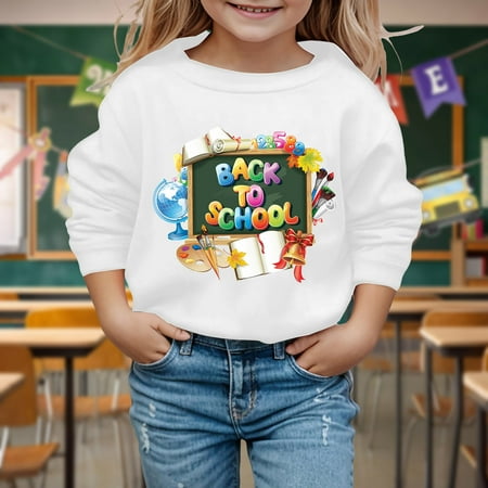 CHAOLEI Back To School Season Girls Sweatshirt Winter Long Sleeve Warm Comfortable Top Fashion Cartoon Printing -White 11-12 Years
CHAOLEI Back To School Season Girls Sweatshirt Winter Long Sleeve Warm Comfortable Top Fashion Cartoon Printing -White 11-12 Years