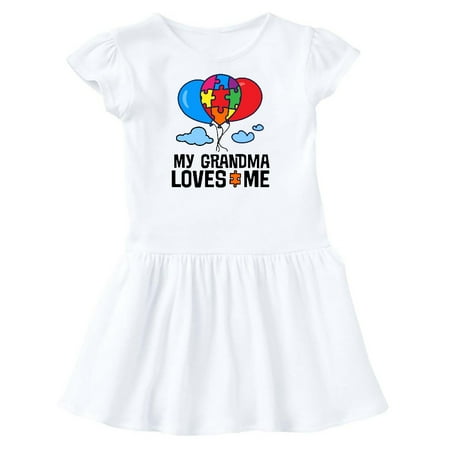 Inktastic Autism Grandma Loves Me Puzzle Gift Toddler Girl Dress