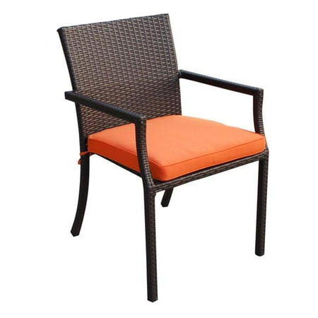 Cafe Curved Stacking Chairs Cushion Orange
