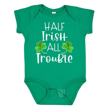 Inktastic Half Irish All Trouble with Green Clovers Gift Baby Boy or Baby Girl Bodysuit
Inktastic Half Irish All Trouble with Green Clovers Gift Baby Boy or Baby Girl Bodysuit