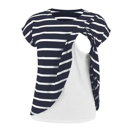 Breastfeeding Shirts For Women Clearance Sales Ladies Fashion Solid Color Stripe Print Short Sleeve Maternity Breastfeeding Clothe Top Blue XXL
Breastfeeding Shirts For Women Clearance Sales Ladies Fashion Solid Color Stripe Print Short Sleeve Maternity Breastfeeding Clothe Top Blue XXL
