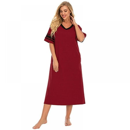 BRAND DROPSHIPPING!Women s Pajamas V-neck Short-sleeved Pajamas Large Size Loose Sleeper S-XXL
BRAND DROPSHIPPING!Women s Pajamas V-neck Short-sleeved Pajamas Large Size Loose Sleeper S-XXL