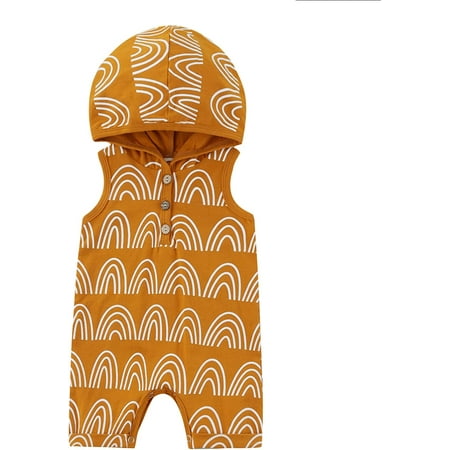 QWZNDZGR Baby Boy Girl Summer Jumpsuit Rainbow Print Button Closure Sleeveless Hooded Romper Kid Clothes
QWZNDZGR Baby Boy Girl Summer Jumpsuit Rainbow Print Button Closure Sleeveless Hooded Romper Kid Clothes