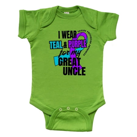 Inktastic Suicide Prevention I Wear Teal and Purple for My Great Uncle Gift Baby Boy or Baby Girl Bodysuit
Inktastic Suicide Prevention I Wear Teal and Purple for My Great Uncle Gift Baby Boy or Baby Girl Bodysuit