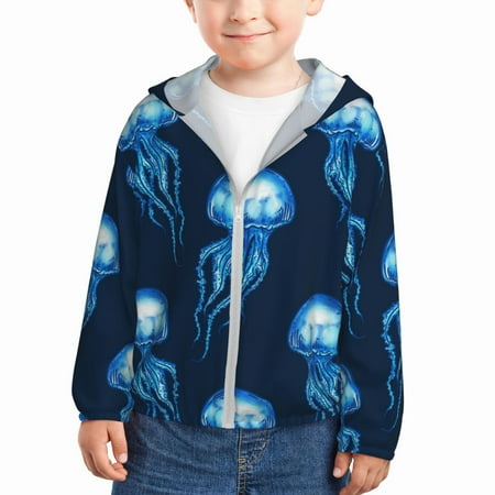 Sun Hoodie for Kids Blue White Jellyfish Long Sleeve Swim Fishing Shirts Sun Protection Zip Up Jacket Clothing Athletic Hoodie
Sun Hoodie for Kids Blue White Jellyfish Long Sleeve Swim Fishing Shirts Sun Protection Zip Up Jacket Clothing Athletic Hoodie