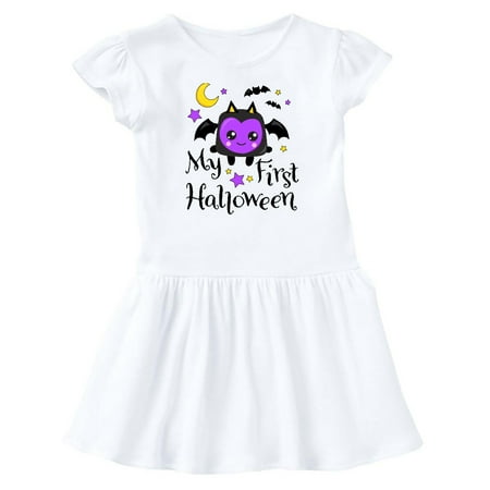 Inktastic My First Halloween with Cute Bat Gift Baby Girl Dress