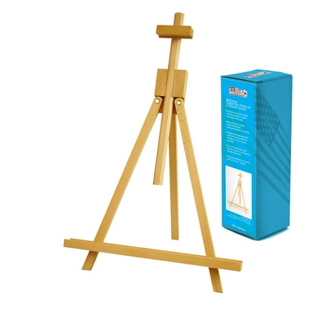 US Art Supply TOPANGA Medium Portable Wood Travel A-Frame Artist Easel Painting