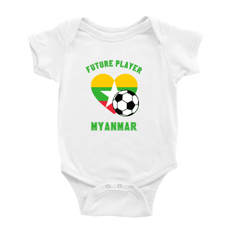 Future Soccer Player Myanmar Soccer Fan Cute Baby Clothes Unisex (White 0-3 Months)
Future Soccer Player Myanmar Soccer Fan Cute Baby Clothes Unisex (White 0-3 Months)