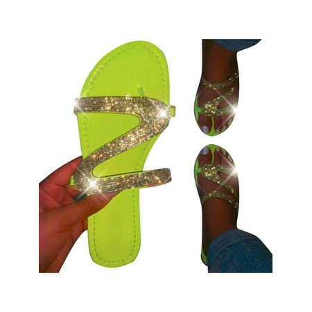 Gomelly Women Flip Flops Sandals Beach Flat Thong Slippers Club Party Shoes