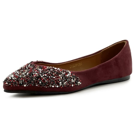 Ollio Women s Shoes Faux Suede Rhinestone Studded Pointed Toe Ballet Flats F206
Ollio Women s Shoes Faux Suede Rhinestone Studded Pointed Toe Ballet Flats F206