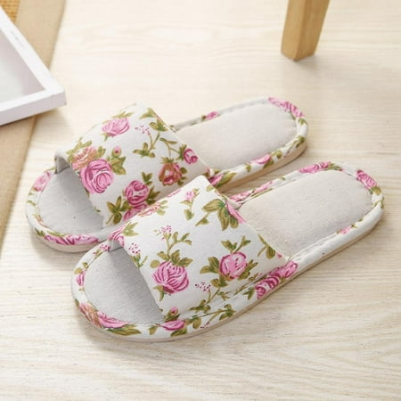 Women Floral Indoor Home Slippers Flower Soft Slippers Spring Autumn Flip Flops Female Linen Slides Casual Slippers
Women Floral Indoor Home Slippers Flower Soft Slippers Spring Autumn Flip Flops Female Linen Slides Casual Slippers