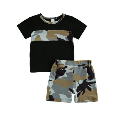 2 Pieces Kids Suit Set Summer Camouflage Print O-Neck Short Sleeve Blouse+ High Waist Shorts for Boys
2 Pieces Kids Suit Set Summer Camouflage Print O-Neck Short Sleeve Blouse+ High Waist Shorts for Boys