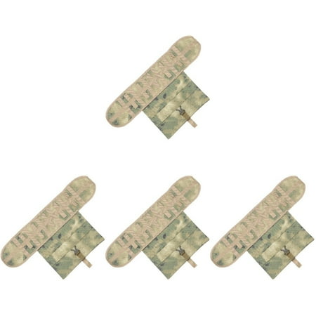 4pcs Camouflage Camping Bag Cutlery Hanging Pouch Tableware Storage Bag Travel Picnic Bag