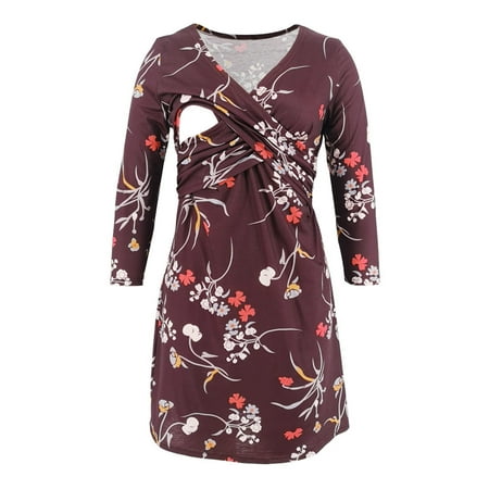 Levmjia Maternity Nursing Labor Clothing Clearance Flowers Leaf Print Long Sleeve Maternity Breastfeeding Dress
Levmjia Maternity Nursing Labor Clothing Clearance Flowers Leaf Print Long Sleeve Maternity Breastfeeding Dress
