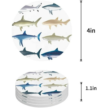 ZHANZZK Whale Set of 4 Round Coaster for Drinks Absorbent Ceramic Stone Coasters Cup Mat with Cork Base for Home Kitchen Room Coffee Table Bar Decor
ZHANZZK Whale Set of 4 Round Coaster for Drinks Absorbent Ceramic Stone Coasters Cup Mat with Cork Base for Home Kitchen Room Coffee Table Bar Decor