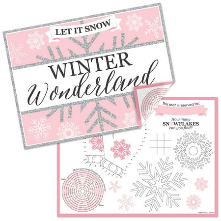 Pink Winter Wonderland - Paper Holiday Snowflake Birthday Party and Baby Shower Coloring Sheets - Activity Placemats - Set of 16
Pink Winter Wonderland - Paper Holiday Snowflake Birthday Party and Baby Shower Coloring Sheets - Activity Placemats - Set of 16