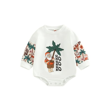 Canrulo Newborn Baby Girl Boy Christmas Outfit Santa Claus Sweatshirt Romper Long Sleeve Oversized Jumpsuit Fall Winter Clothes Santa Print 12-18 Months
Canrulo Newborn Baby Girl Boy Christmas Outfit Santa Claus Sweatshirt Romper Long Sleeve Oversized Jumpsuit Fall Winter Clothes Santa Print 12-18 Months
