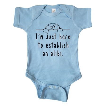 Inktastic I m Just Here to Establish an Alibi Gift Baby Boy or Baby Girl Bodysuit
Inktastic I m Just Here to Establish an Alibi Gift Baby Boy or Baby Girl Bodysuit