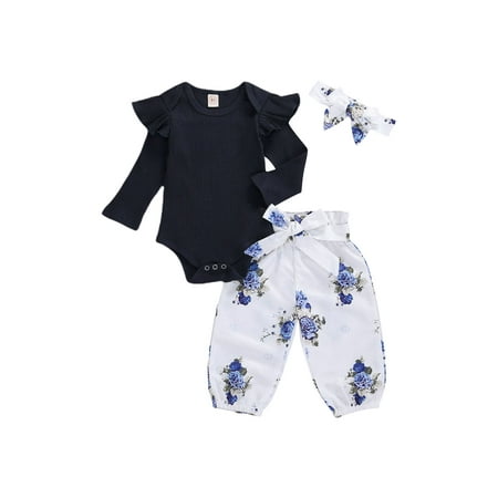 Infant Newborn Baby Girls Clothes Set Toddler Long Sleeve O-neck Tops Ruffle + Floral Long Pants + Headband
Infant Newborn Baby Girls Clothes Set Toddler Long Sleeve O-neck Tops Ruffle + Floral Long Pants + Headband