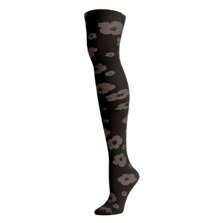 MeMoi Flocked Daydream Floral Opaque Tights - Mens - Male
