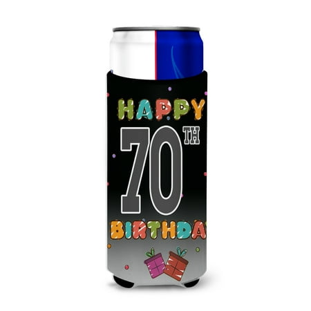 Carolines Treasures CJ1126MUK Happy 70th Birthday Ultra Beverage Insulators for slim cans Slim Can multicolor
Carolines Treasures CJ1126MUK Happy 70th Birthday Ultra Beverage Insulators for slim cans Slim Can multicolor