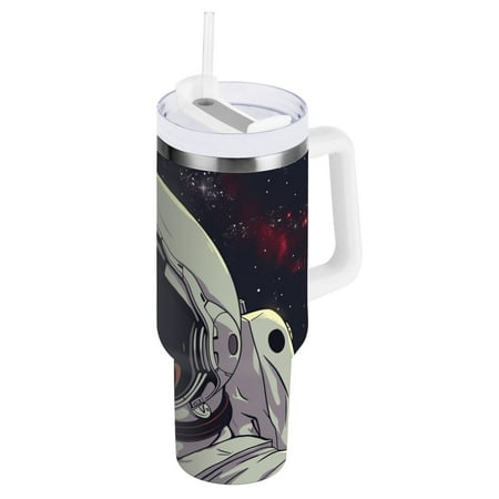 JSTEL Astronaut Portrait Starry Sky 30 oz Tumbler Stainless Steel Water Bottle Vacuum Insulated Cup with Straw Lid & Handle For Travel Car Cup Holder
JSTEL Astronaut Portrait Starry Sky 30 oz Tumbler Stainless Steel Water Bottle Vacuum Insulated Cup with Straw Lid & Handle For Travel Car Cup Holder