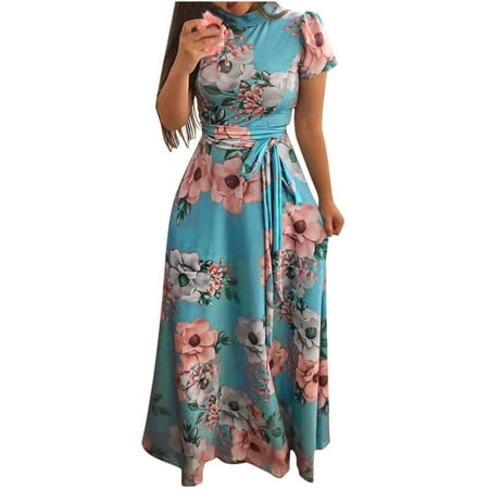 Airpow Women Short Sleeve Round-Neck Dress Women s Summer Floral Print Short Sleeve Turleneck Bandage Casual Dress Black Maternity Dress Women Turtleneck Floral Print Short Sleeve Tie Casual Dress
Airpow Women Short Sleeve Round-Neck Dress Women s Summer Floral Print Short Sleeve Turleneck Bandage Casual Dress Black Maternity Dress Women Turtleneck Floral Print Short Sleeve Tie Casual Dress
