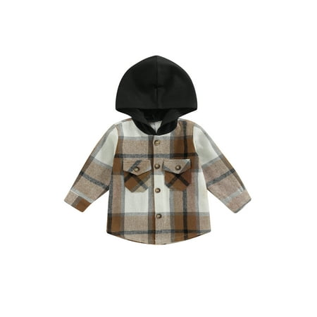 wybzd Toddler Baby Boys Fall Outfits Kids Long Sleeve Hooded Plaid Flannel Jacket Outwear Winter Clothes Brown 2-3 Years
wybzd Toddler Baby Boys Fall Outfits Kids Long Sleeve Hooded Plaid Flannel Jacket Outwear Winter Clothes Brown 2-3 Years