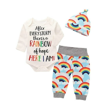 elfinBE Newborn Baby Letter Print Rainbow Long Sleeve Casual Cute Top Pants 2PCs Sett 0-18M
elfinBE Newborn Baby Letter Print Rainbow Long Sleeve Casual Cute Top Pants 2PCs Sett 0-18M