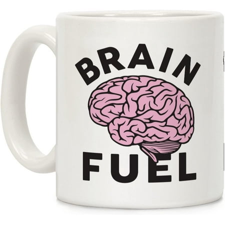 Brain Fuel White 11 Ounce Ceramic Coffee Mug
