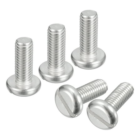 304 Stainless Steel Machine Screws 5 Pack M8x20mm Slotted Drive Pan Head Screw Bolts