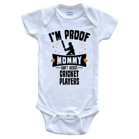 Funny Cricket Baby Bodysuit - I m Proof Mommy Can t Resist Cricket Players Baby Bodysuit
Funny Cricket Baby Bodysuit - I m Proof Mommy Can t Resist Cricket Players Baby Bodysuit