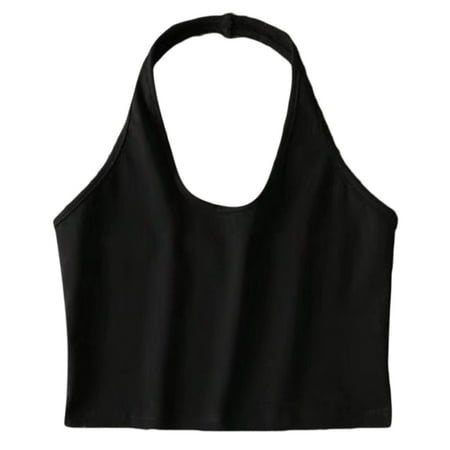 Womens Summer Halter Neck Sleeveless Crop Top Sexy Low Cut O Neck Solid Color Mini Cami for Tank Vest Backless Bodycon Basic Bralette
Womens Summer Halter Neck Sleeveless Crop Top Sexy Low Cut O Neck Solid Color Mini Cami for Tank Vest Backless Bodycon Basic Bralette