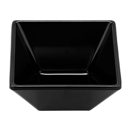 Siciliano 3 oz 3 Sq. x 1.5 H Square Petite Bowl Black Melamine
