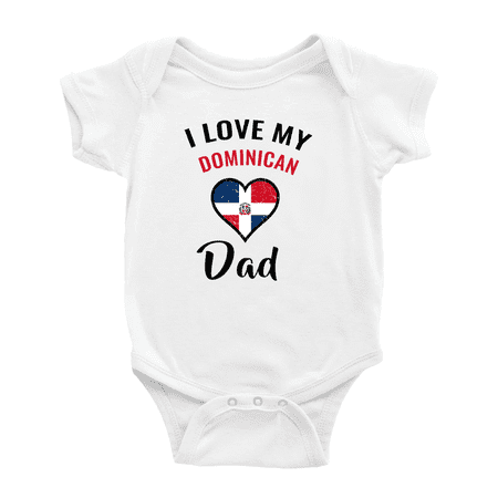 I Love My Dominican Dad Heart Flag Baby Bodysuit Newborn Clothes Outfits (White 12-18 Months)
I Love My Dominican Dad Heart Flag Baby Bodysuit Newborn Clothes Outfits (White 12-18 Months)