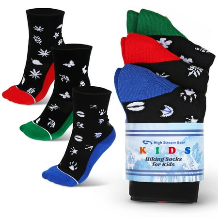 High Stream Gear Hiking Socks for Kids 3 Pack of Cushioned Socks for Girls & Boys Socks Made for Trekking Sports Camping Outdoor Adventures (S)
High Stream Gear Hiking Socks for Kids 3 Pack of Cushioned Socks for Girls & Boys Socks Made for Trekking Sports Camping Outdoor Adventures (S)