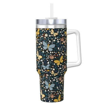 Matuu Flowers Butterfly for 40OZ Ice Cup with Handle Durable Thermal Cups Keep Drinks Cold and Hot Insulated Car Mug with Lid
Matuu Flowers Butterfly for 40OZ Ice Cup with Handle Durable Thermal Cups Keep Drinks Cold and Hot Insulated Car Mug with Lid