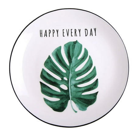 HOMEMAXS 8 Inches Creative Round Dish Adorable Ceramic Plate Hawaii Style Tableware Durable Fruit Plate Simple Dish Plate (Monstera)
HOMEMAXS 8 Inches Creative Round Dish Adorable Ceramic Plate Hawaii Style Tableware Durable Fruit Plate Simple Dish Plate (Monstera)
