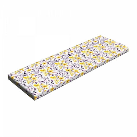 Watercolor Bench Pad Yellow Wildflowers Spring Garden Botanical Foliage with Herbs HR Foam Cushion with Decorative Fabric Cover 45 x 15 x 2 Yellow Purple White by Ambesonne
Watercolor Bench Pad Yellow Wildflowers Spring Garden Botanical Foliage with Herbs HR Foam Cushion with Decorative Fabric Cover 45 x 15 x 2 Yellow Purple White by Ambesonne