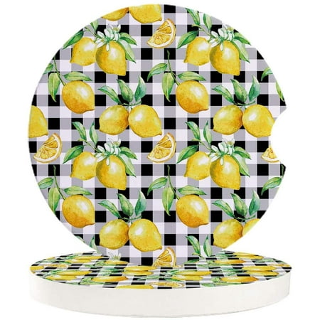ZHANZZK Watercolor Lemon Fruit Black and White Plaid Set of 6 Car Coaster for Drinks Absorbent Ceramic Stone Coasters Cup Mat with Cork Base for Home Kitchen Room Coffee Table Bar Decor
ZHANZZK Watercolor Lemon Fruit Black and White Plaid Set of 6 Car Coaster for Drinks Absorbent Ceramic Stone Coasters Cup Mat with Cork Base for Home Kitchen Room Coffee Table Bar Decor